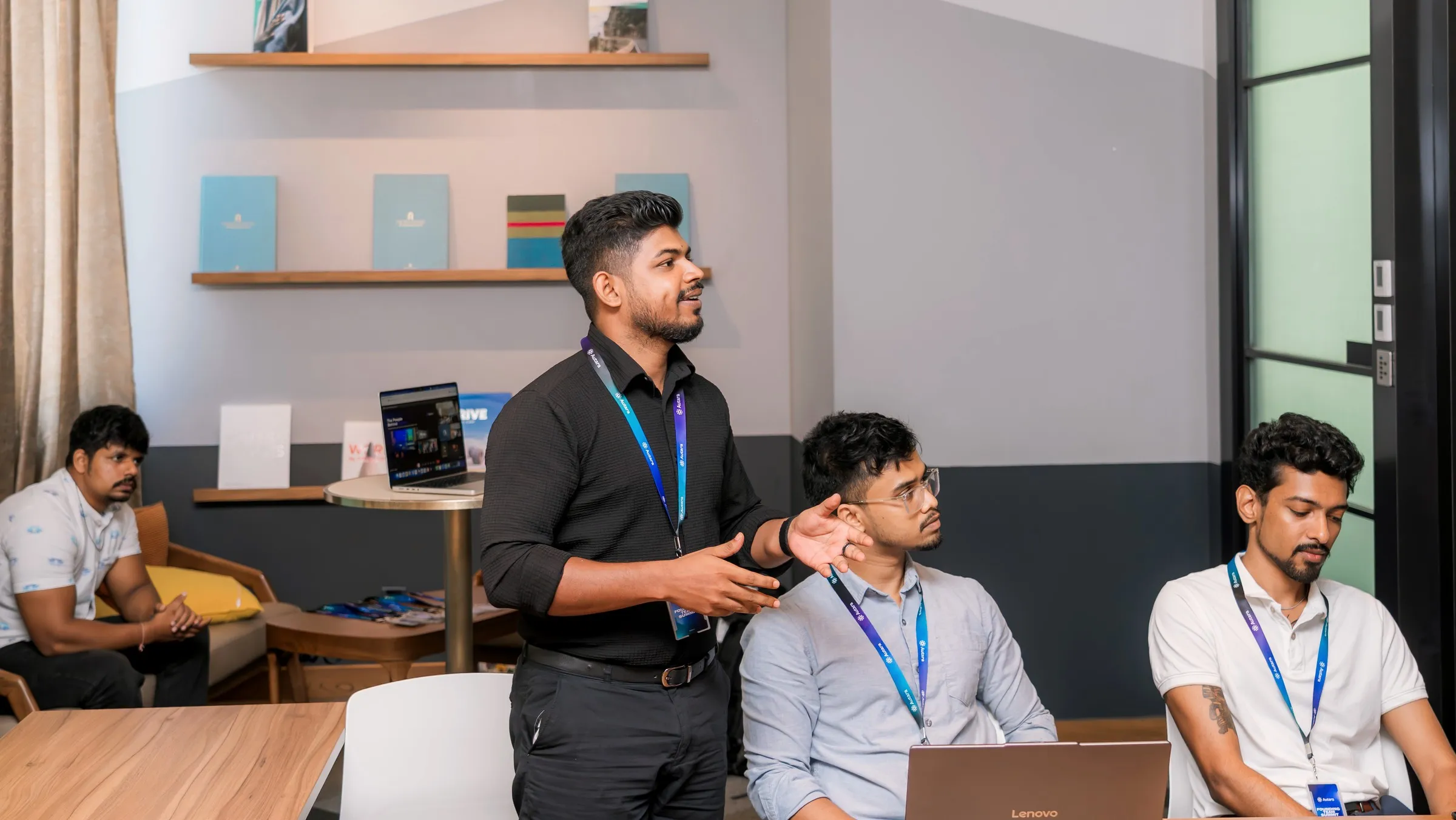 Ravindu Fernando leading a security workshop